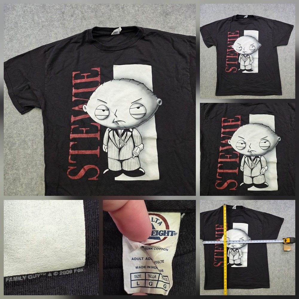VTG Y2K 2005 Family Guy Stewie Scarface T Shirt Mens Large Black Graphic Tee